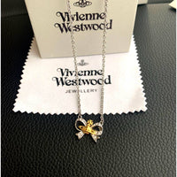 Thumbnail for Vivienne westwood Silver Bow GAIL necklace