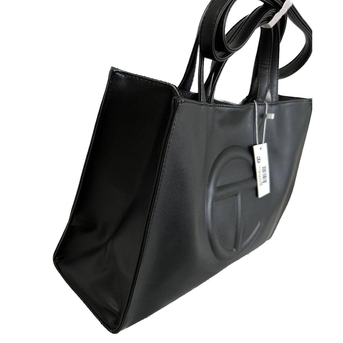 Leather Telfar Large Shopping Tote Bag