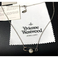 Thumbnail for Vivienne Westwood Safety Pin JORDAN Pearl Necklace