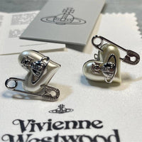 Thumbnail for Vivienne Westwood Orietta Safety Pin Orb Earrings