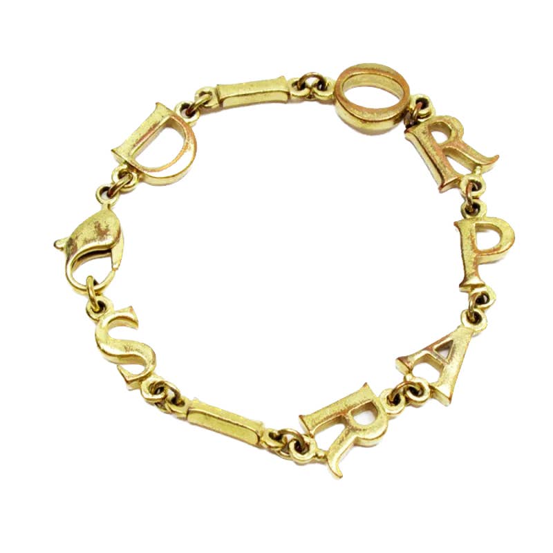 Christian Dior Dior Paris Spellout Bracelet Gold