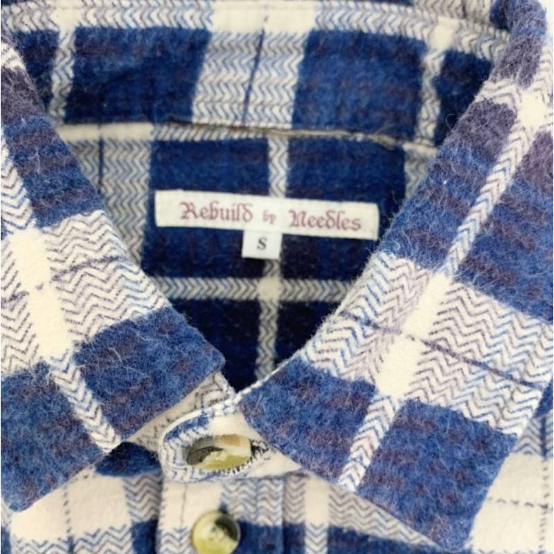 Nepenthes Rebuild by Needles 7CUT check flannel Shirt