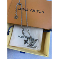 Thumbnail for Louis Vuitton LV Initial Charm Necklace