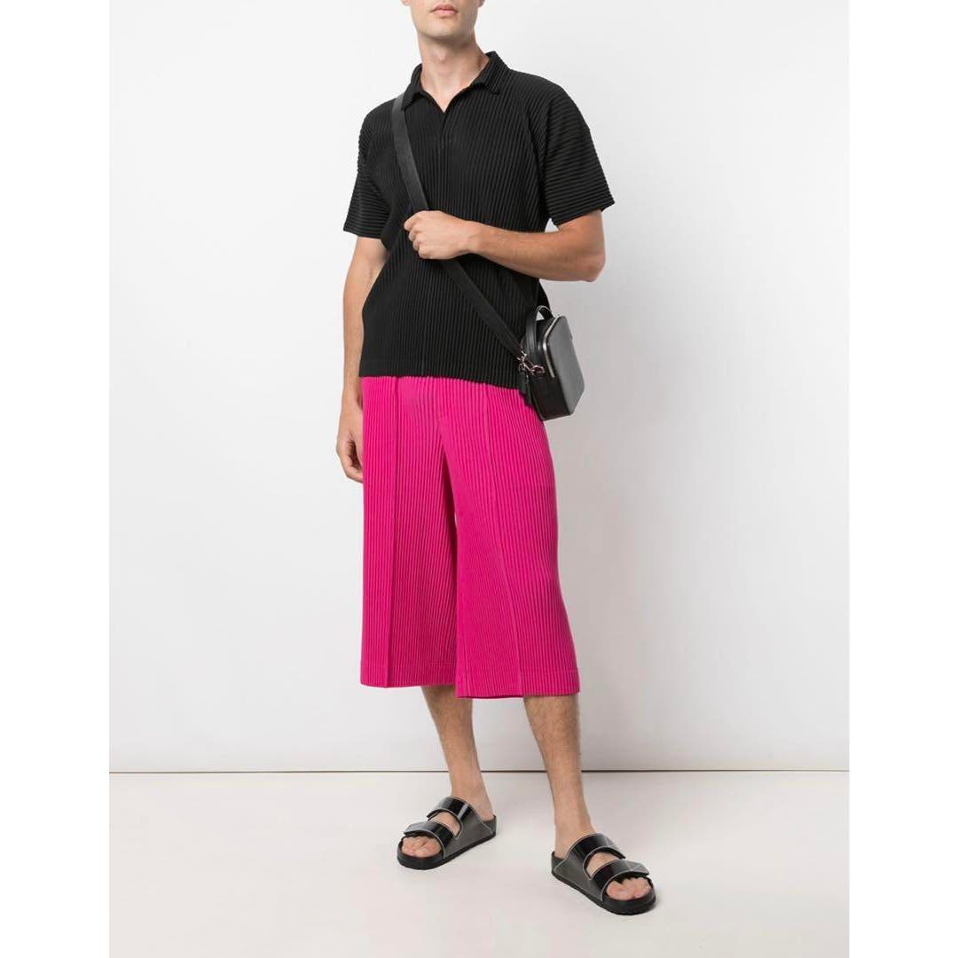 Issey Miyake Homme Plissé Pink Shorts