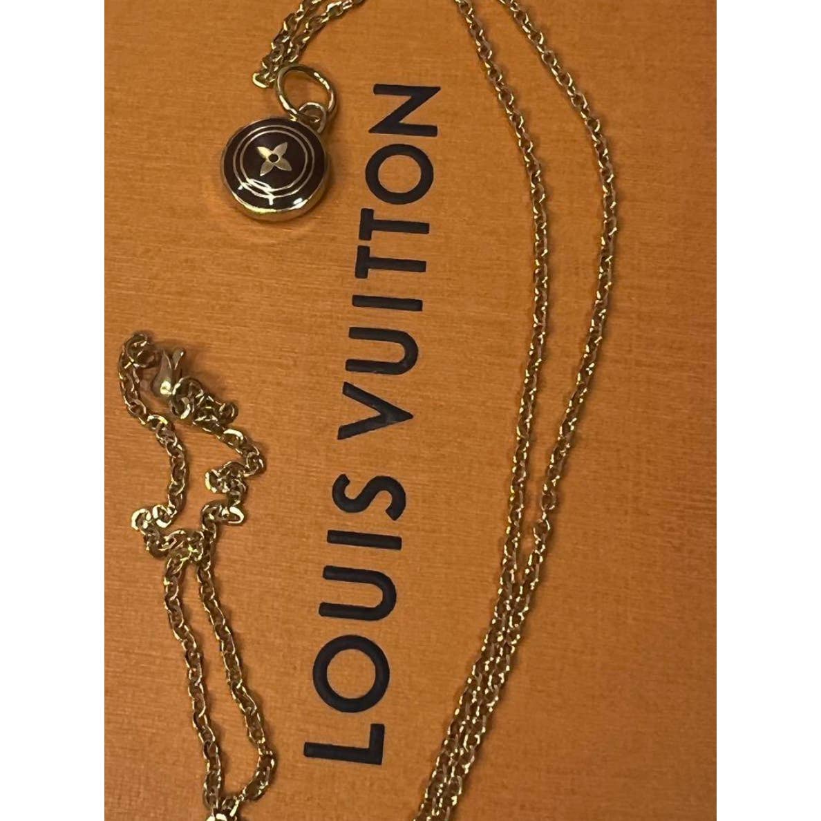 Louis Vuitton Mini Charm Necklace Chocolate