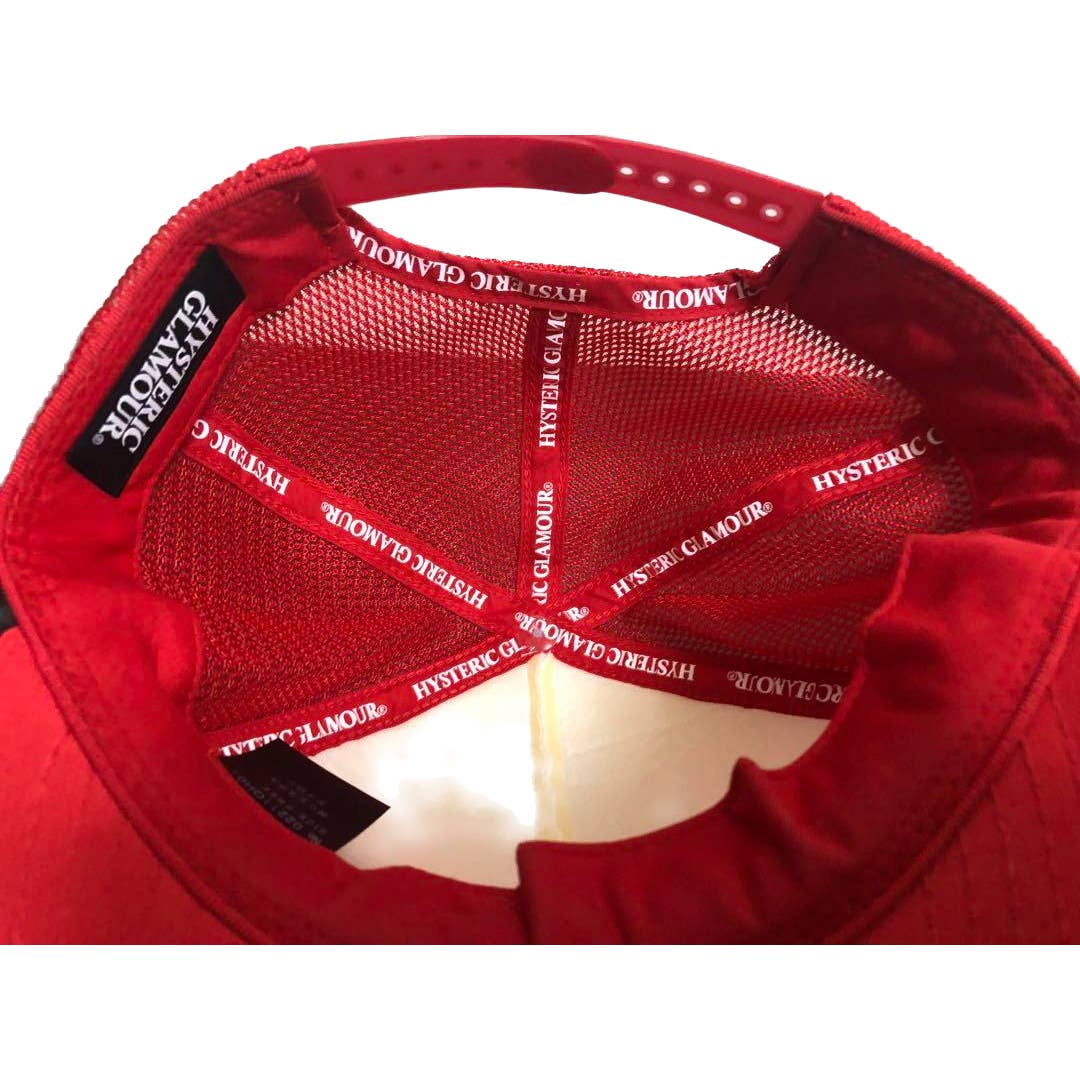 Hysteric Glamour UNLIMITED Mesh Trucker Cap Red