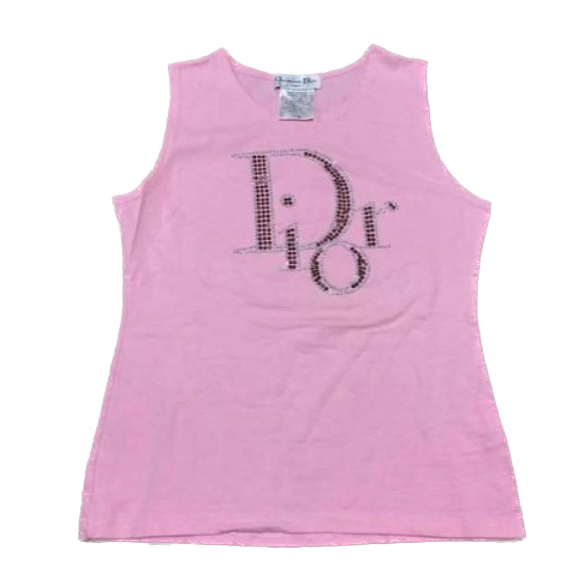 Christian Dior Iconic rhinestone logo Dior Top