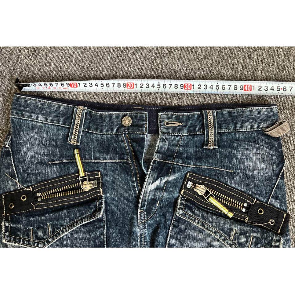 Archive 90s contrast zip PPFM Cargo Jeans