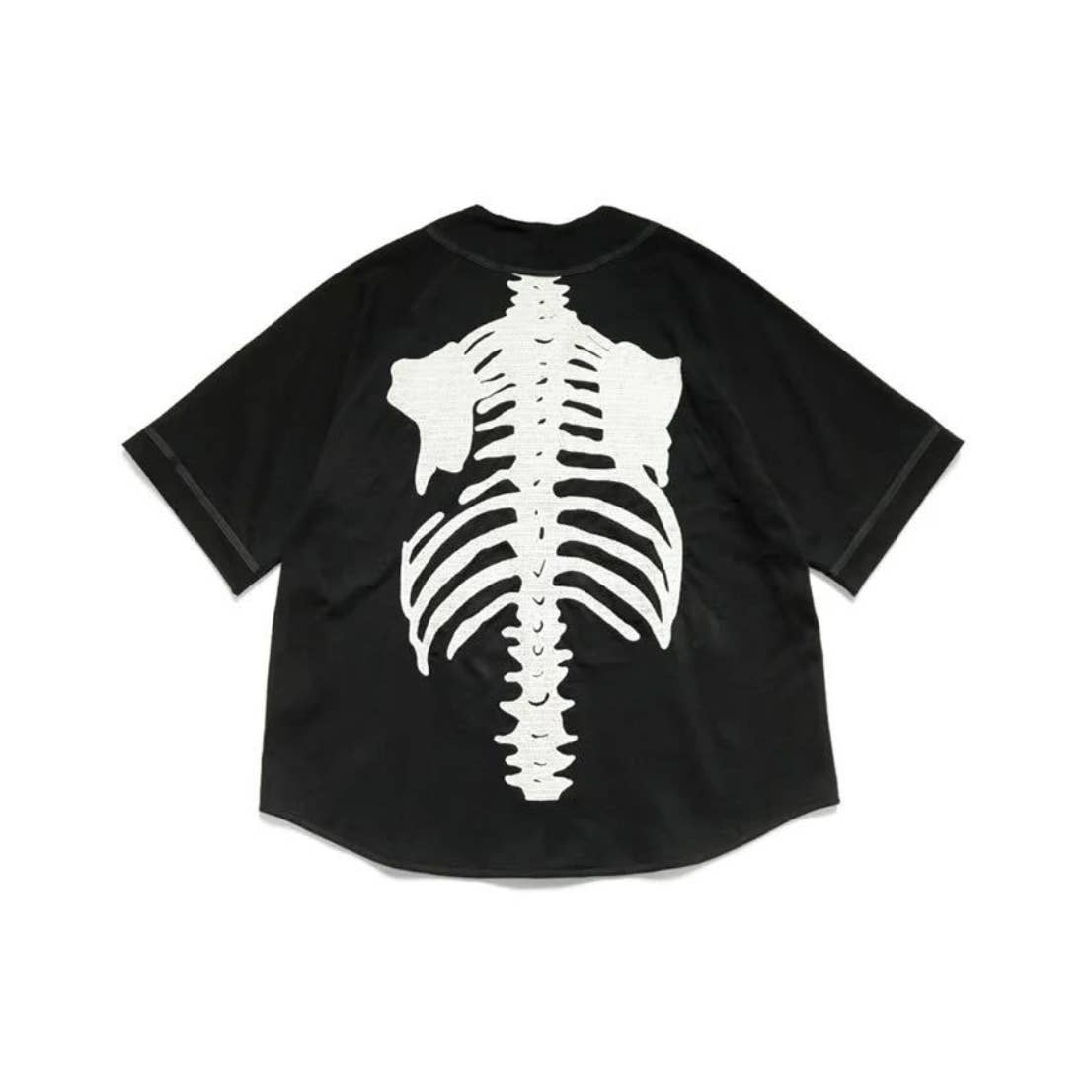 KAPITAL Kountry Skeleton Embroidery button-up Baseball Shirt