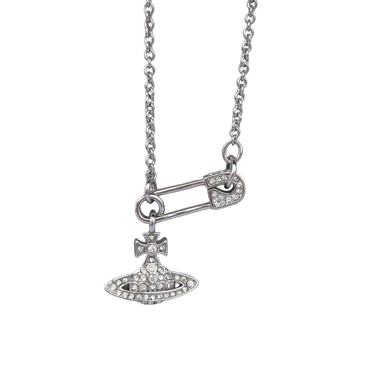 Vivienne Westwood Orb LUCRECE Safety Pin Necklace