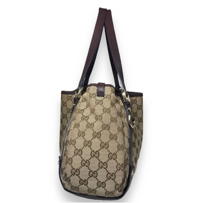 GUCCI GG monogram canvas handbag shoulder tote carry bag