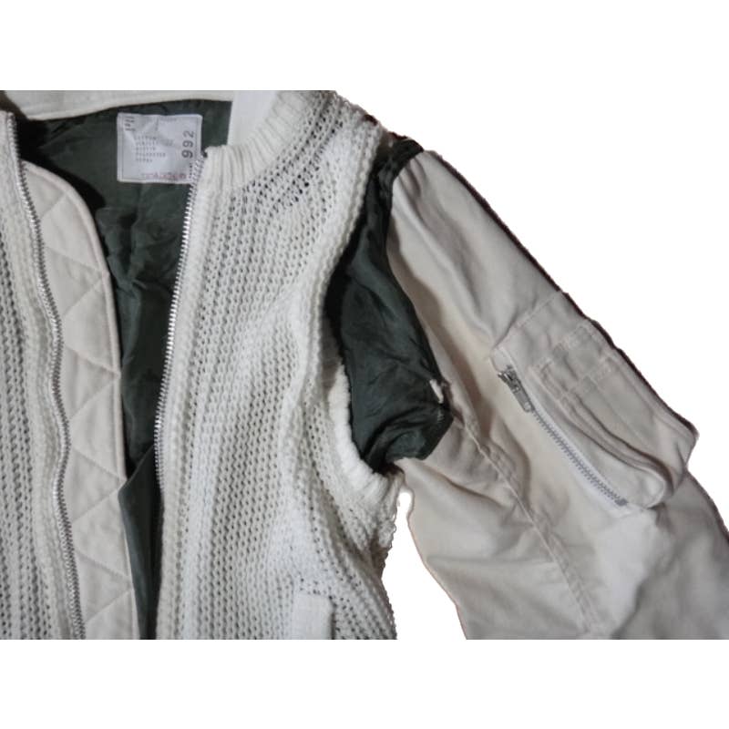 Sacai Patchwork Cardigan Bomber Jacket