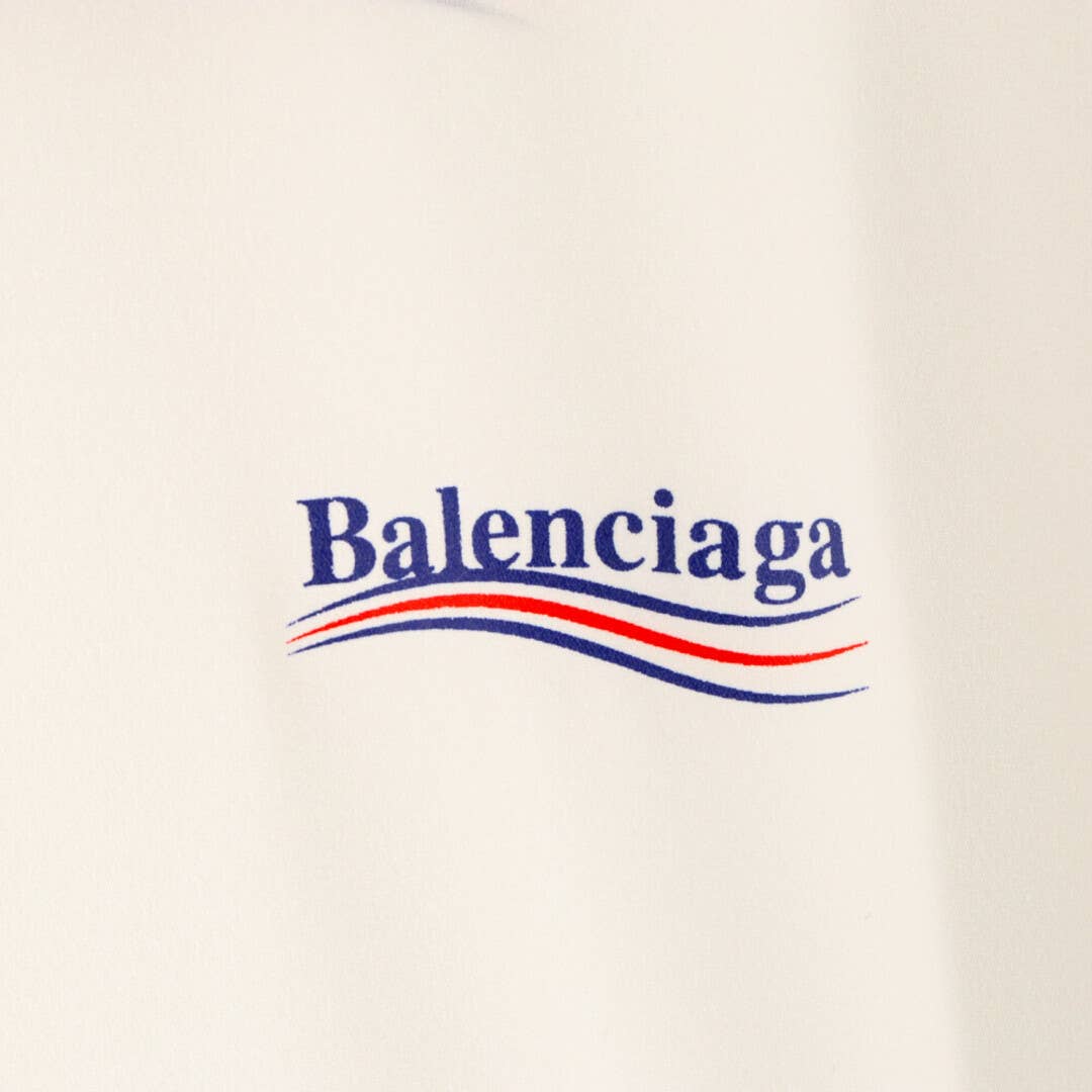 BALENCIAGA SS22 Campaign Logo Long Sleeve Sheer Shirt