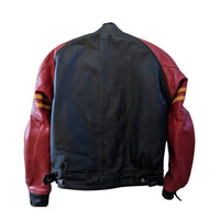 Thumbnail for KADOYA BLACK HORSE RACING cowhide leather padded riders jacket