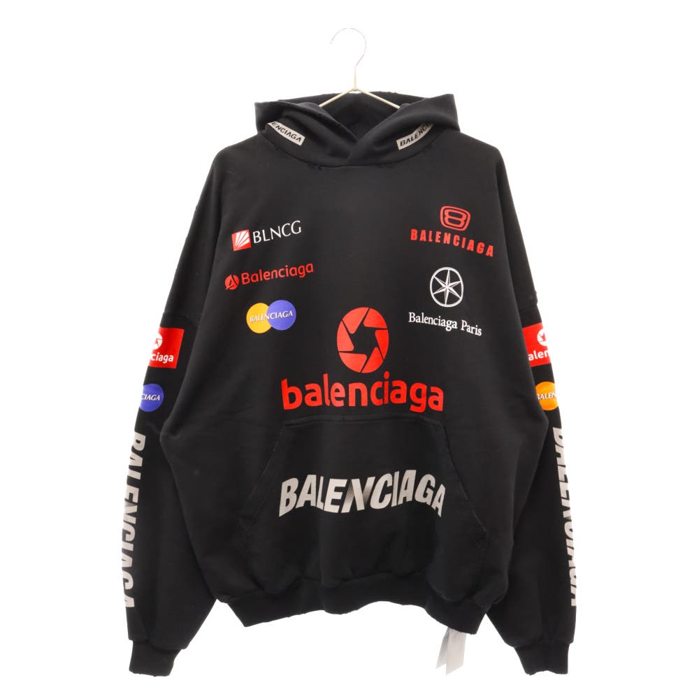 Balenciaga Top League All-over Print Hoodie