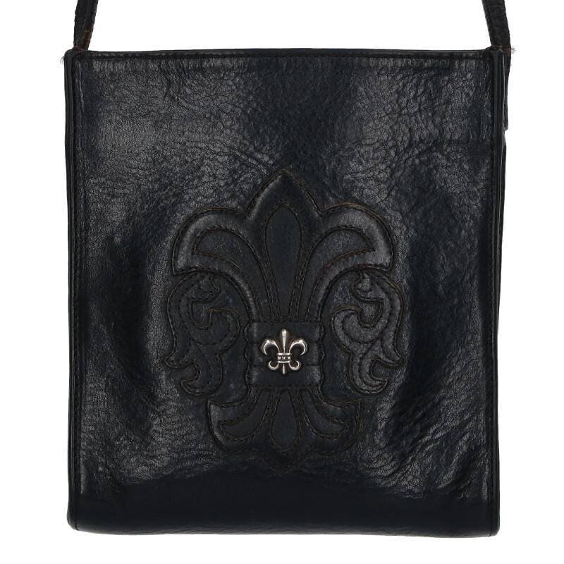 Chrome Hearts Fleur Patch Leather Shoulder Bag