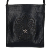 Thumbnail for Chrome Hearts Fleur Patch Leather Shoulder Bag