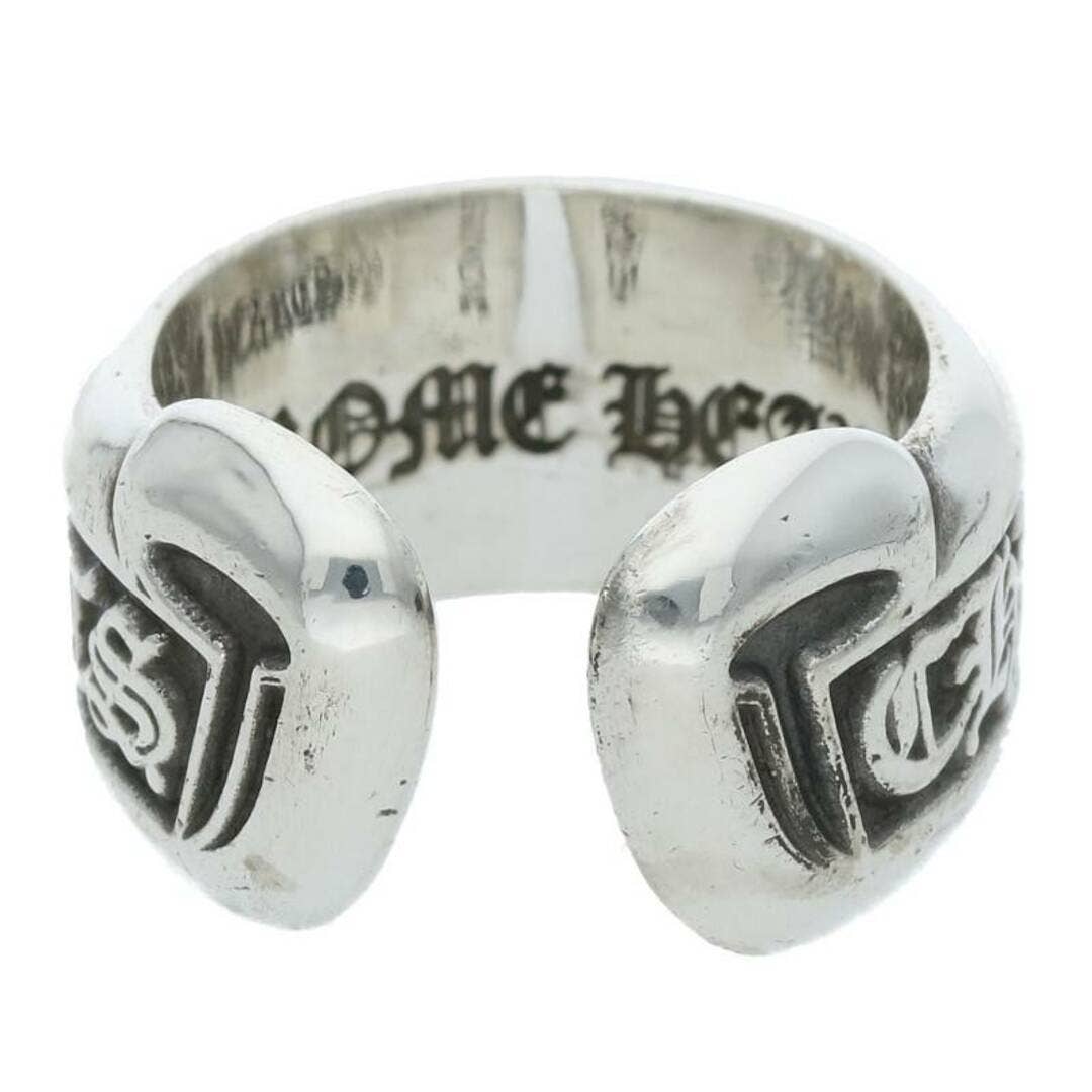 CHROME HEARTS Small Scroll Label Silver Ring