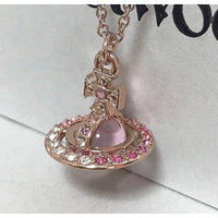 Thumbnail for Vivienne Westwood Tricolor Pink 3D Tiny Orb Necklace