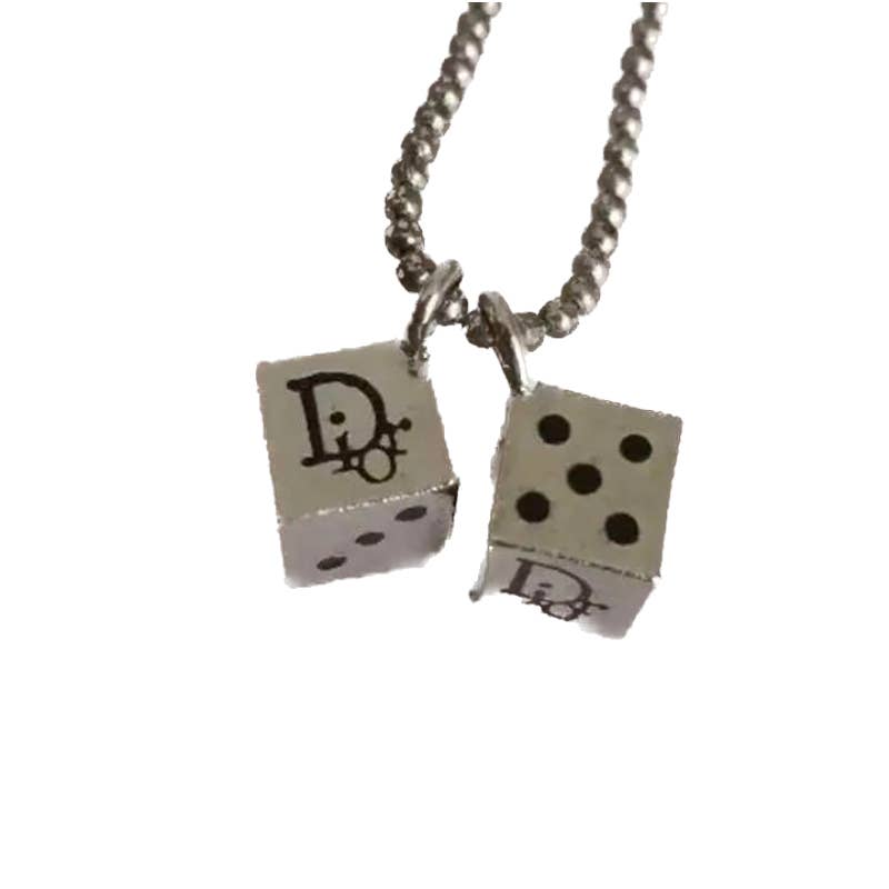 Archive Christian Dior Dice Logo Necklace