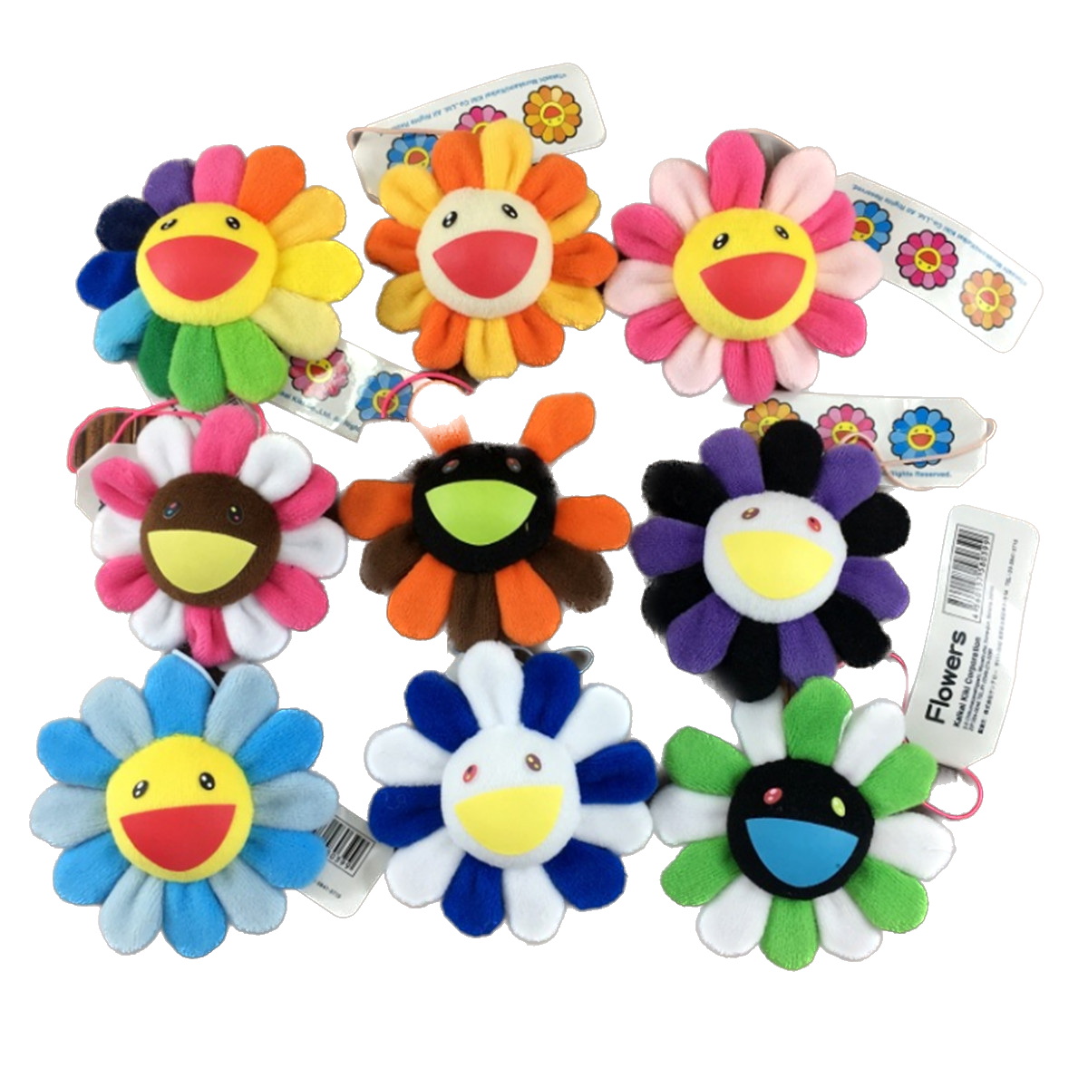 Takashi Murakami Rainbow Flower Plushie cushion (8x8cm)